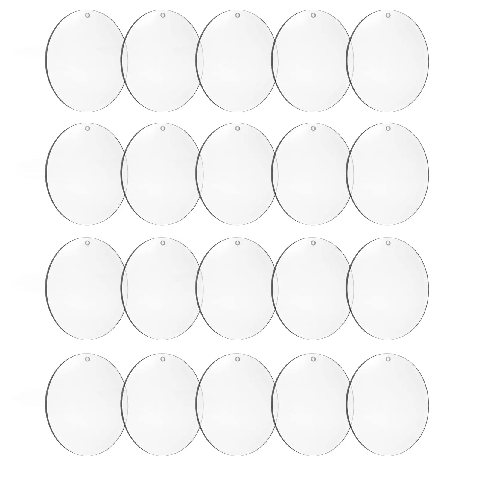 

20pcs Acrylic Keychain Blanks, Clear Transparent Acrylic, Jump Rings DIY Keychain, Crafting and Vinyl Projects Decorative Disc