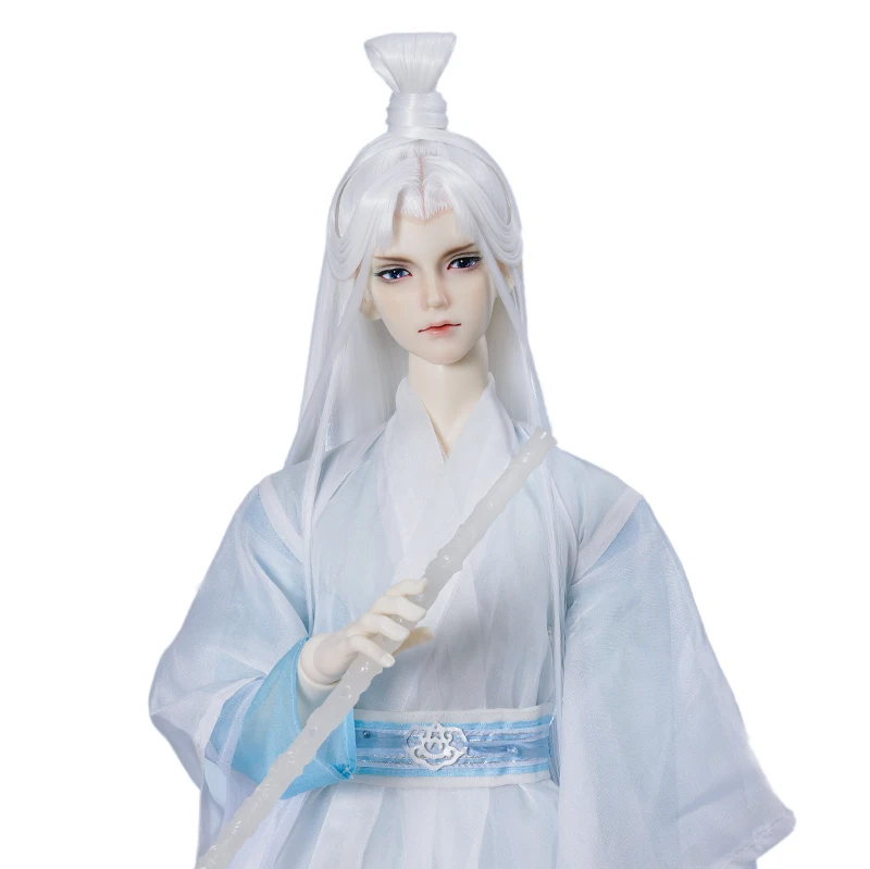 1/3 Skala BJD Peruki Ancient Costume Hanfu Vintage Long Hair Styling Samurai Peruka Dla SD13 SSDF ID72 Uncle Doll Akcesoria A1415