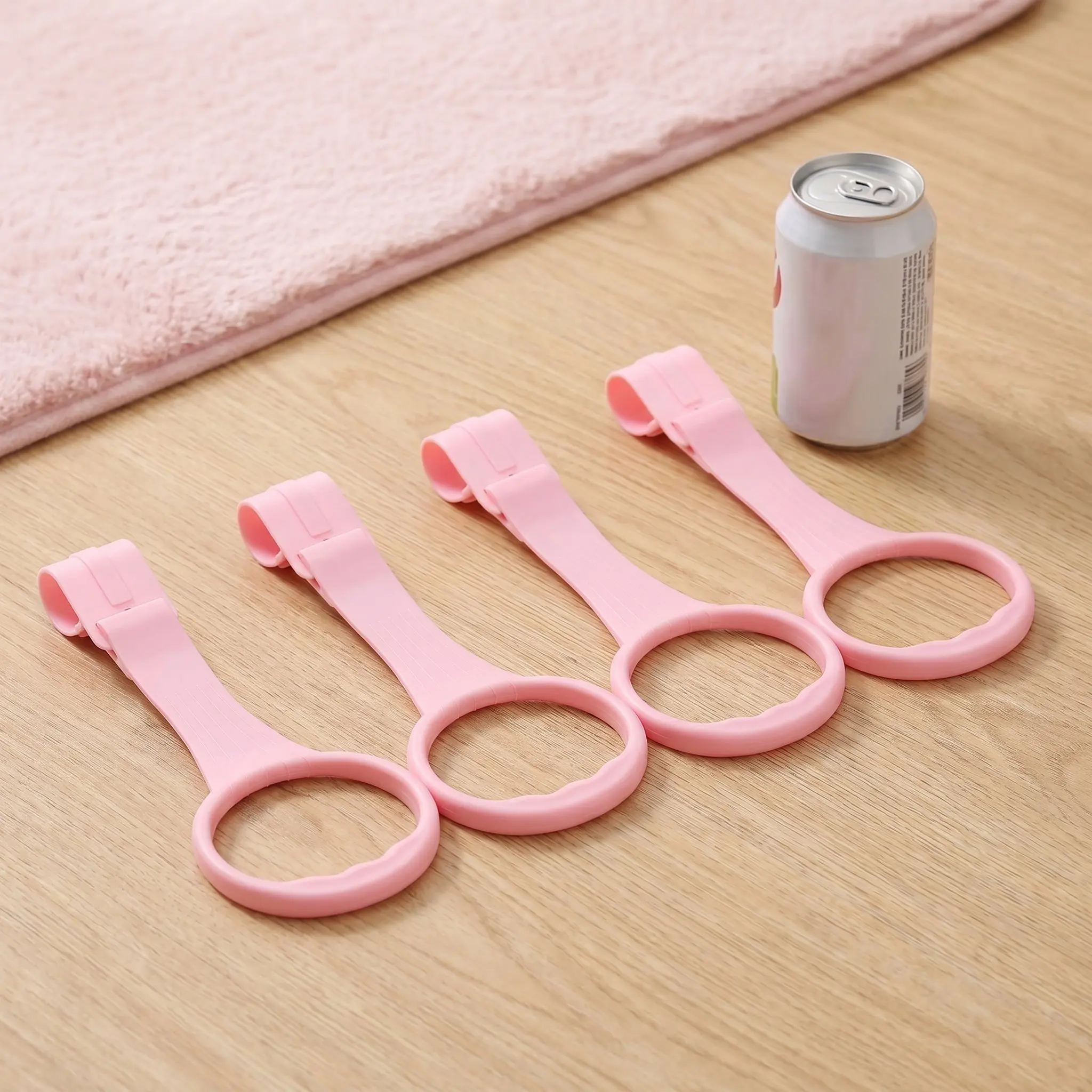 

4Pcs Baby Standing Safety Rings for Crib Nursery - Lightweight Pull Up Rings to Assist Portable