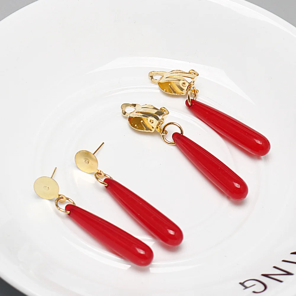 New Anime Keychain,Beyond Journey's End Red Earrings Frieren At The Funeral Frieren stud Earrings Pendant Frieren Elf Cosplay image 2