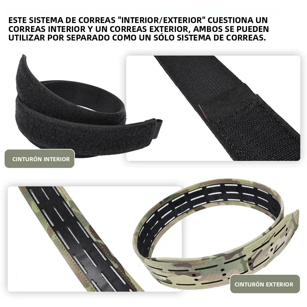 Cinturón táctico MOLLE multicam láser y hebilla liberación rápida - imagen 2