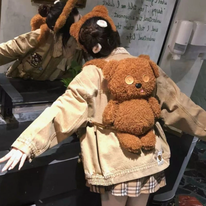 Pluszowe Minionki z serii TiM Bear, uroczy plecak z kreskówki, wypchana lalka, kreatywny prezent dla dzieci, plecak dla dziewczynek, figurki.