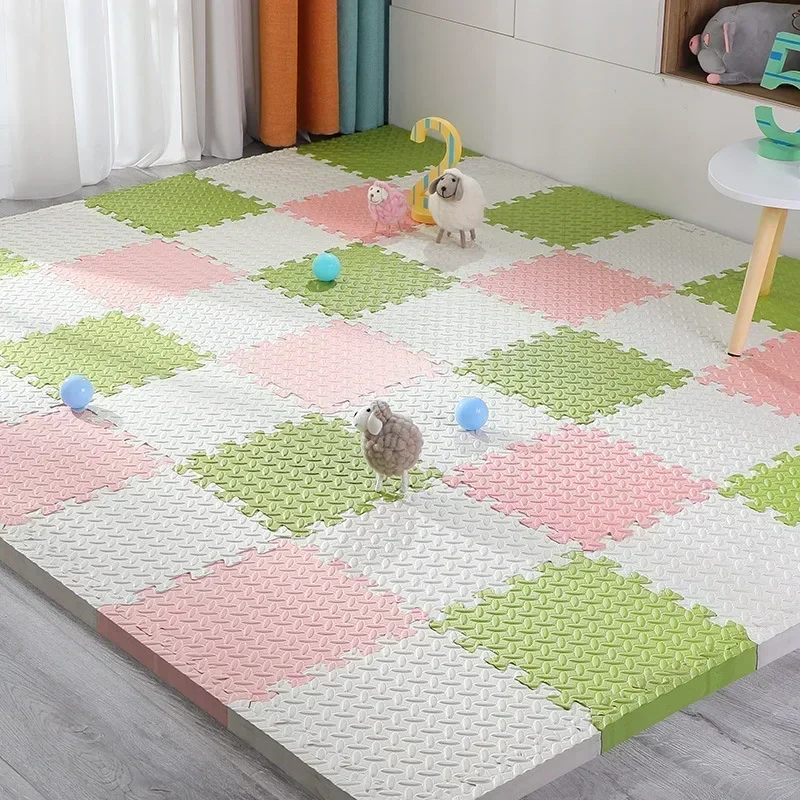 Schutz EVA Blatt Korn Fußmatten Yoga Fitness Nicht-Slip Spleißen Teppiche Schock Zimmer Spielen Matten Neue 30*30 cm Verdicken Sport Gym Matte