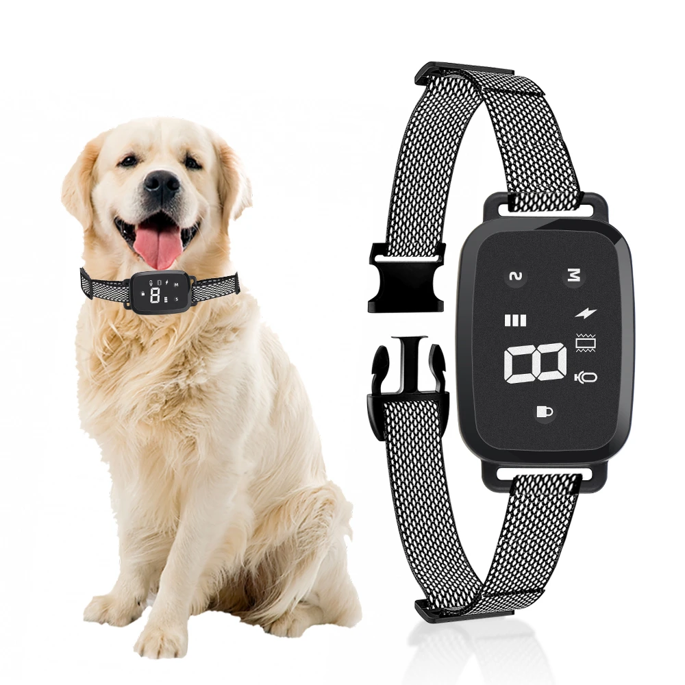 

Smart Automatic Anti Barking Dog Collar Electronic Training Collar HD Digital Display IP67 Rechargeable Electric Bark Stopper