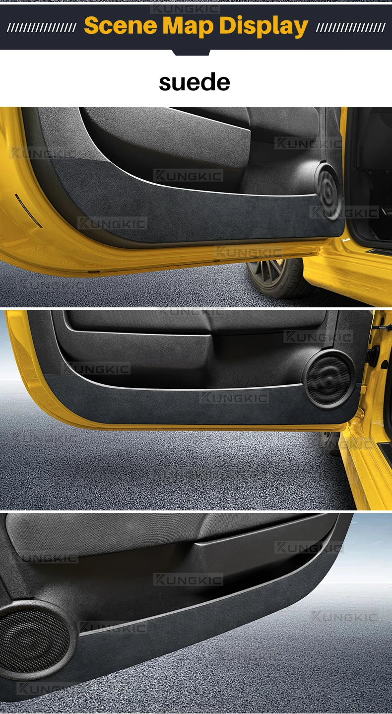 Tür-Trittschutzmatte für Fiat 500/500C 2008-2024/ 500E 2012-2019/ Abarth 595 695 2012-2024 LHD RHD Auto Carbon-Matte Zierleiste Zubehör – Detail 7