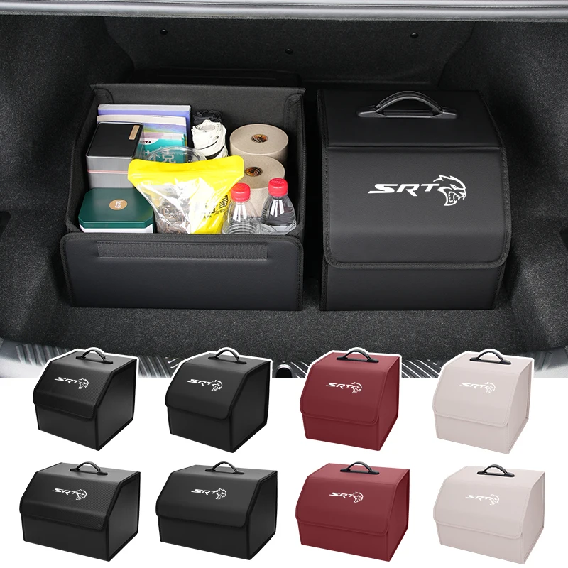 Caja organizadora de almacenamiento para maletero de coche, bolsa contenedor de almacenamiento para Dodge SRT Hellcat Journey Charger Challenger Caliber Durango
