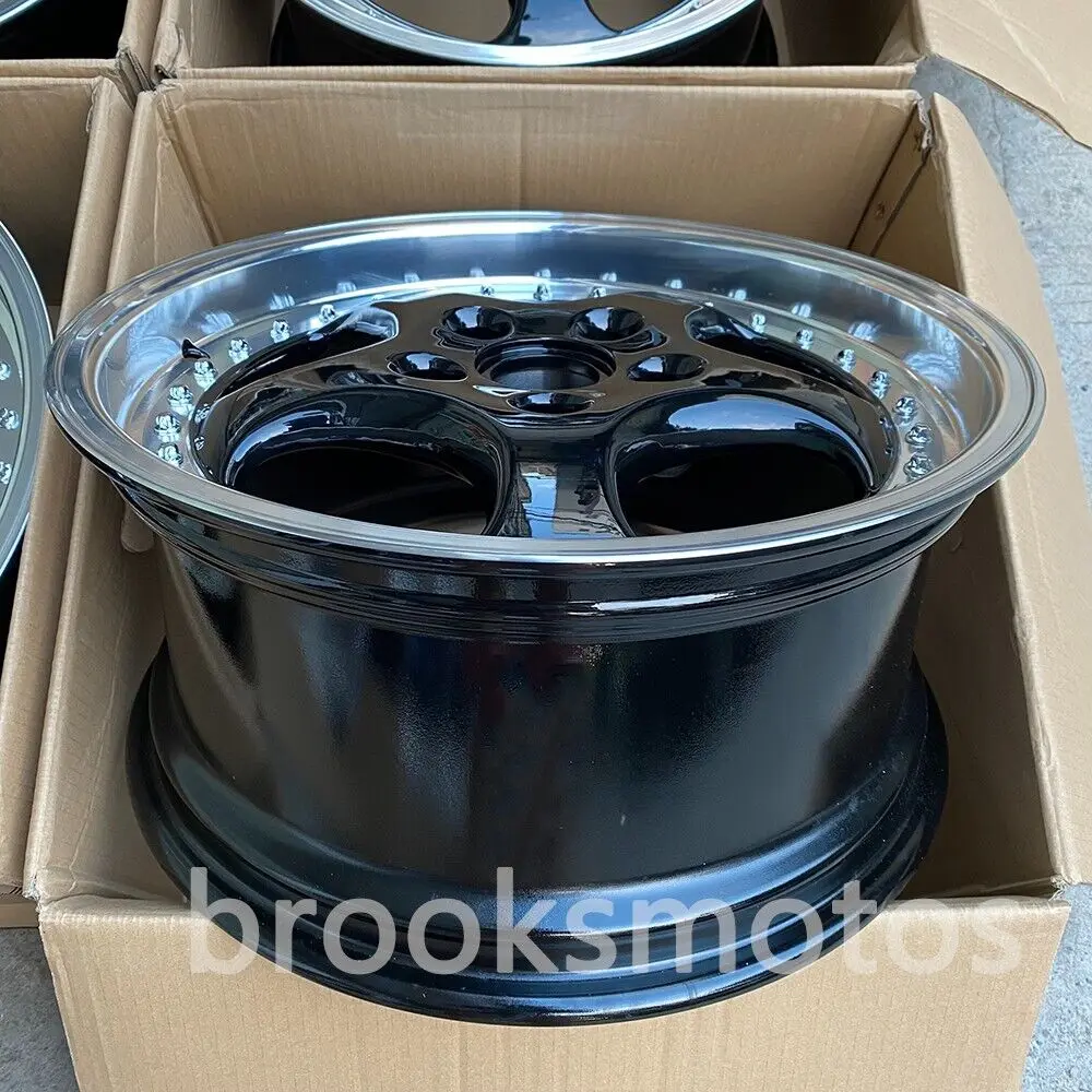 17" GESCHMIEDETE, klassische, breite, schwarze Räder, Felgen, passend für PORSCHE 944 1981–1986