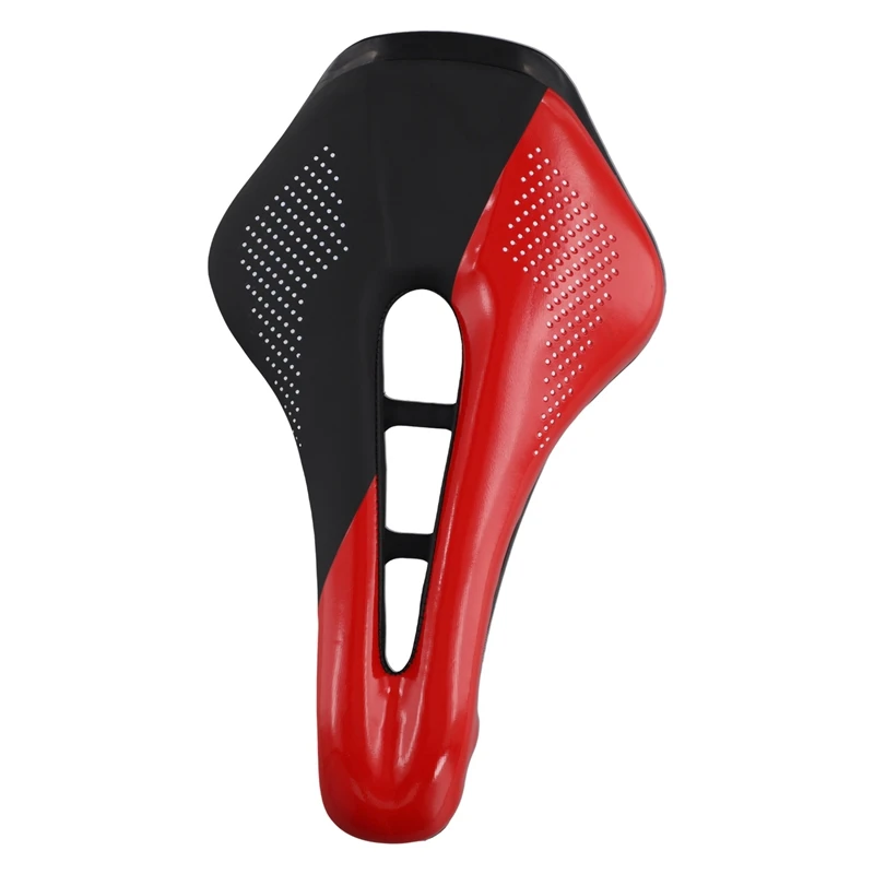 Ultralight Road Bike Saddle Short Nose Bicycle Seat PU Leather Hollow Prostatic Saddle Bicycle Parts