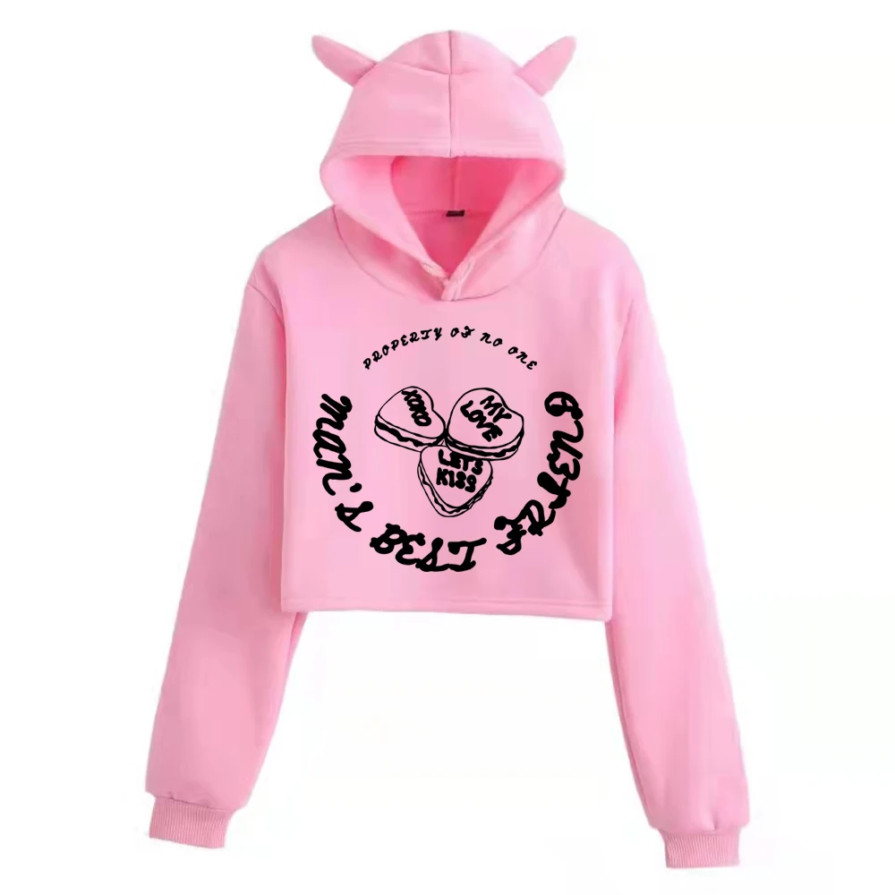 Sweat-shirt à manches longues pour hommes, meilleure amie, propriété de non un cœur, sans couture, Sabrina, oreilles de chat, à la mode pour filles