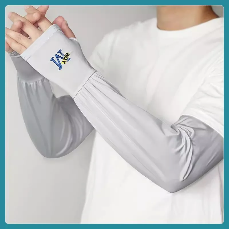 Summer Sun Protection UV Protection Breathable Ice Sleeves Men's Loose And Thin Cycling Arm Protection Gloves