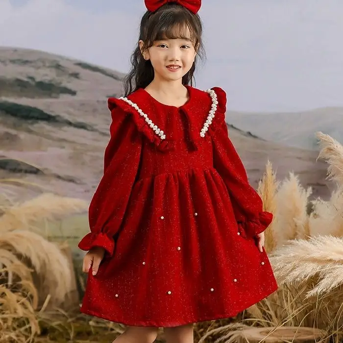 

Kids Clothing Bow Not Included New Children's Dress Girl Dresses For Weddings party toddler girl elegant