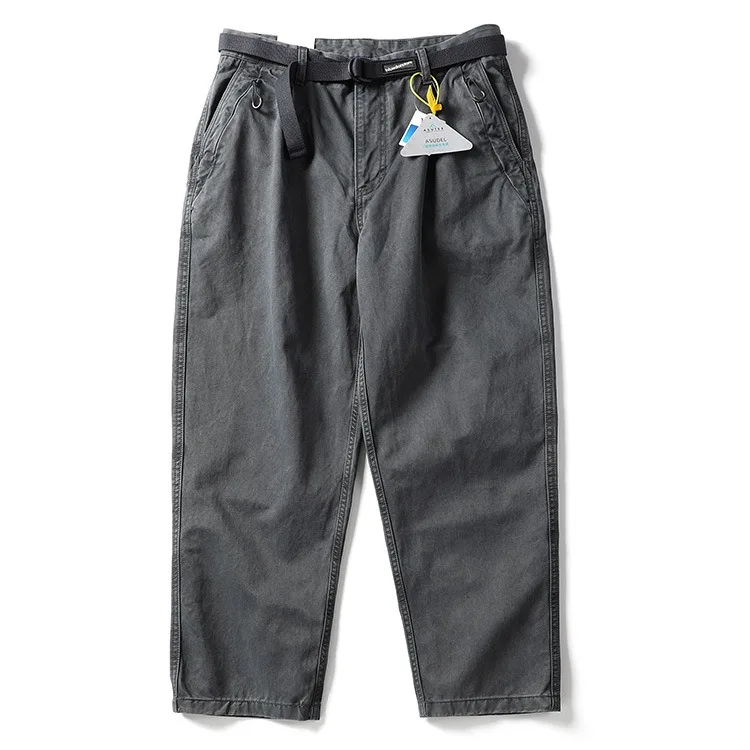 

Japanese Retro Kapital Style Vintage Workwear Thick and Loose Tapered Wide Leg Men's Long Pants