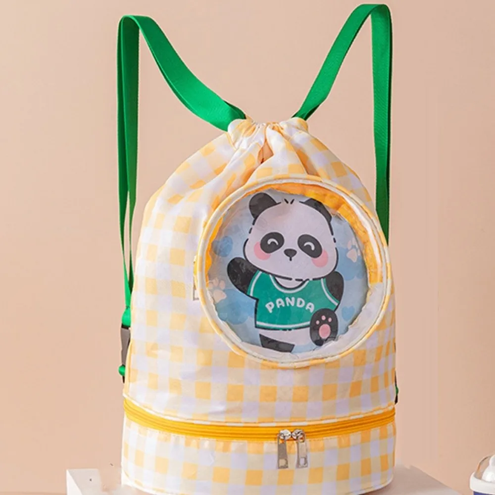 Waterproof Children's Swimming Bag Shoe Compartment Dry Wet Separation Beach Bag Cartoon Drawstring Swimm Storage Bag