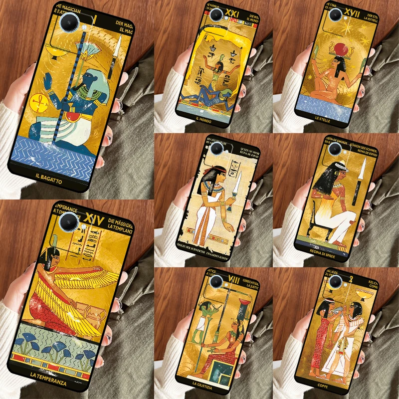 Egypt Mysterious Tarot For Realme 9 8 10 Pro Plus C11 C15 C30 C31 C33 C55 C21Y C25Y GT Neo 3T 2T 5 2 3 GT3 Case