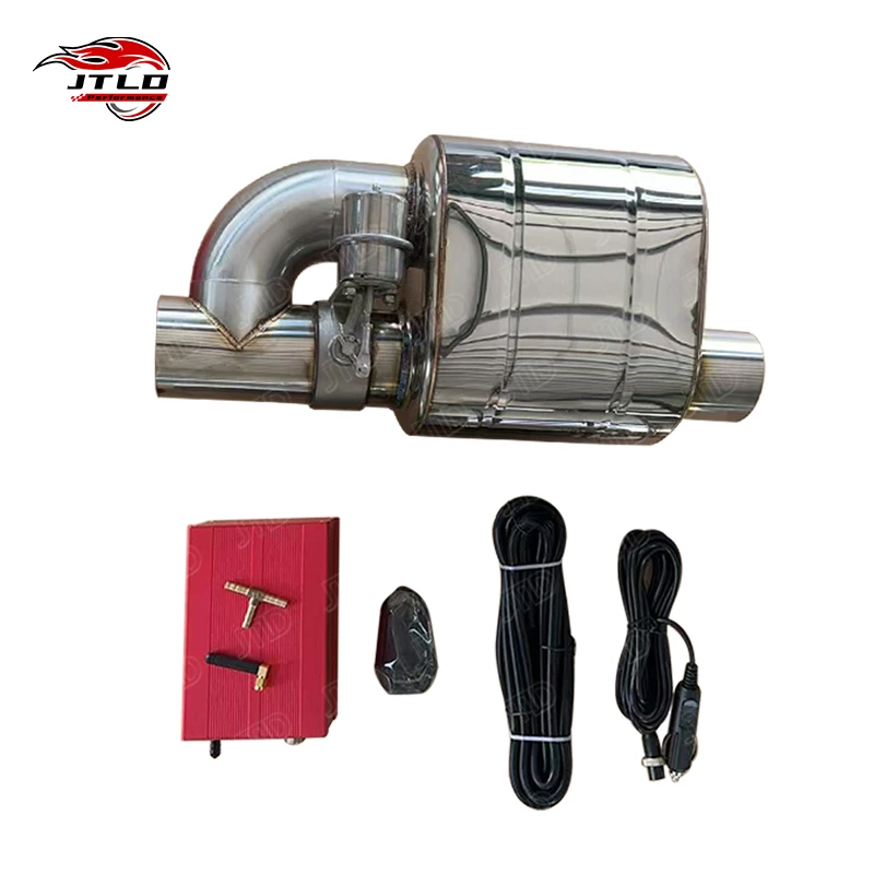 JTLD Remote Control Exhaust Cutout Dump Valve Set Stainless Steel Vacuum Valved Muffler In Sizes 2'' 2.25'' 2.5'' 2.75'' 3''
