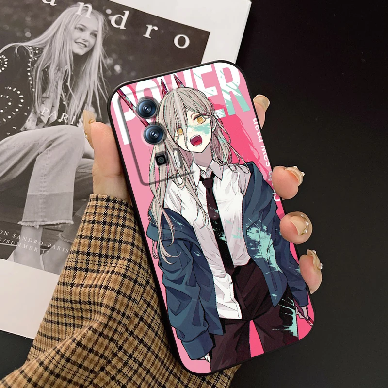 Anime Chainsaw Man Comics For Xiaomi Redmi 9A 9C 9AT 10C 9 9T 10 12C 13C A3 12 K60 A1 K50 K40 5G Black Cover Phone Case