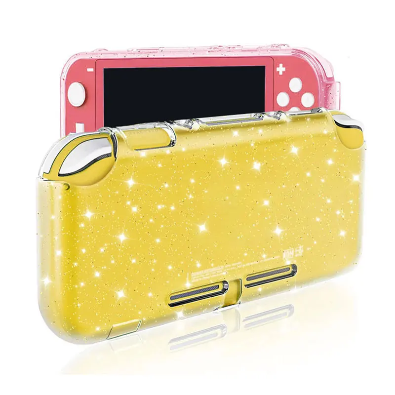 Transparent Case For Nintendo Switch Lite Game Console Skin Sleeve Shell Luxury Bling Crystal Glitter Soft TPU Protective Cover