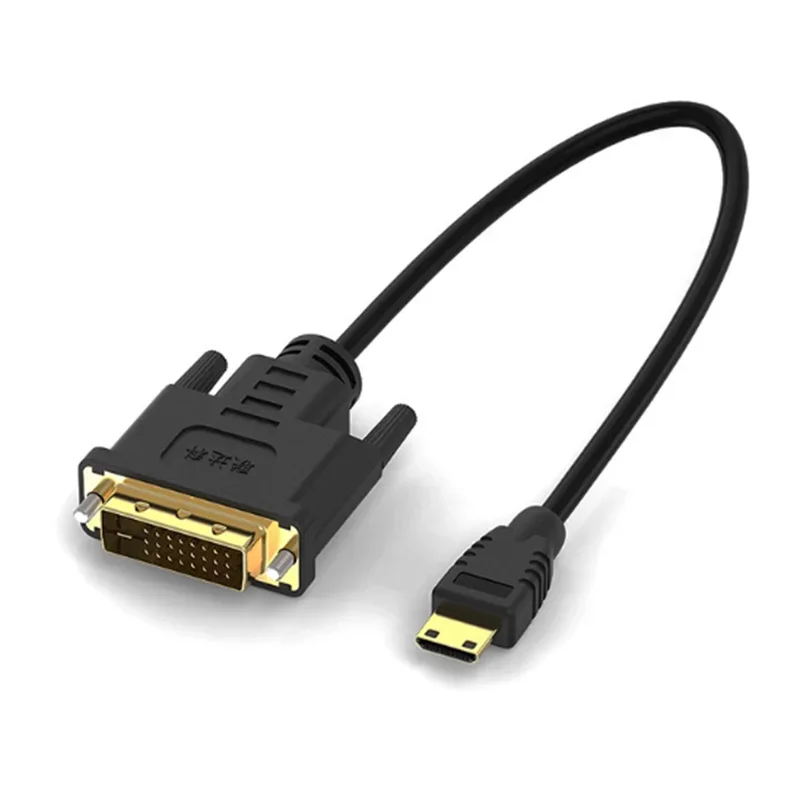 0.3M 1.8M Mini HDMI متوافق مع DVI 24 + 1 كاميرا DSLR المضيف بطاقة الرسومات شاشة ثانوية صغيرة إلى كابل فيديو مراقبة DVI