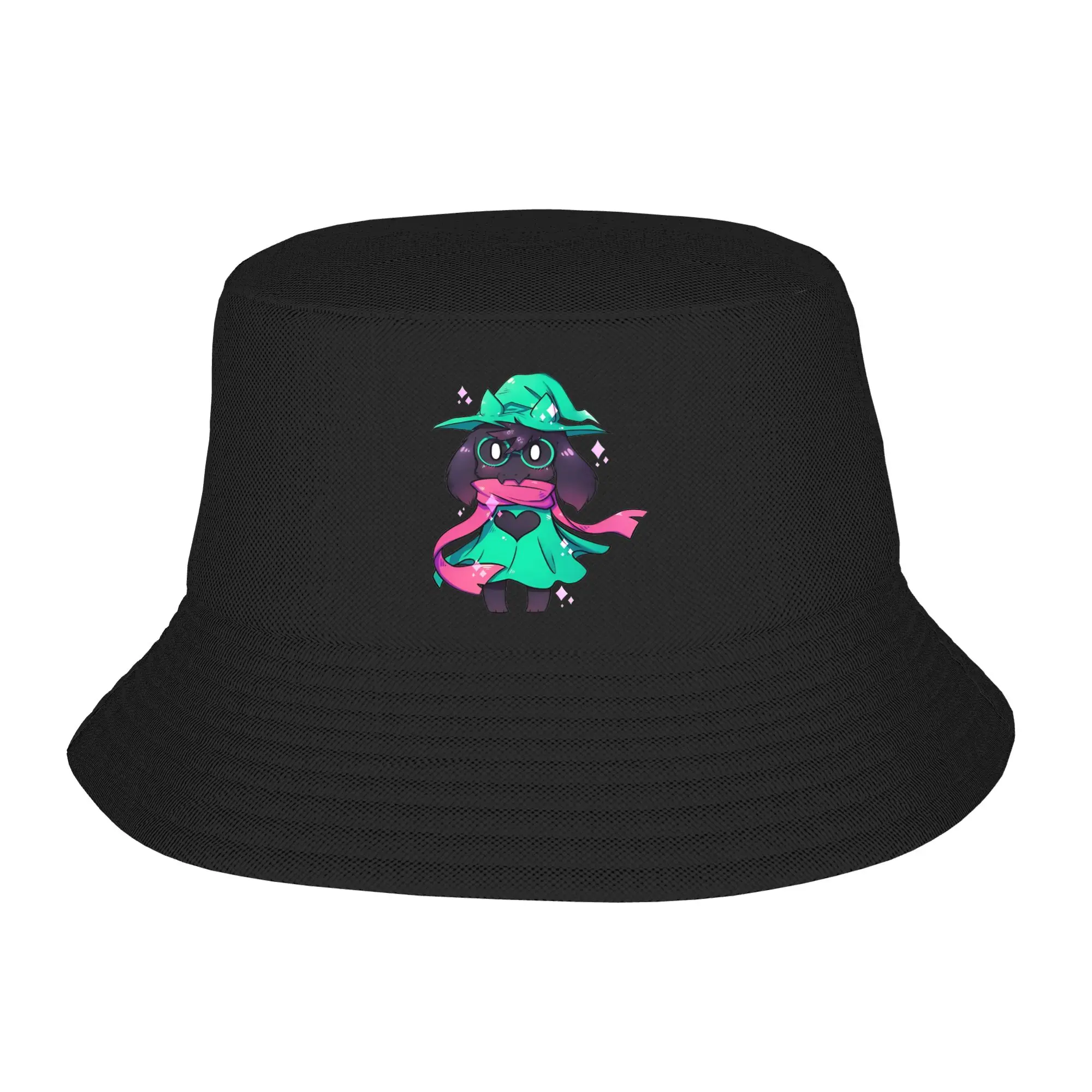 Unisex Bucket Hat Deltarune Ralsei Chibi  Summer Beach Vacation Getaway Headwear Outdoor Fisherman Caps  Bob Birthday Gifts