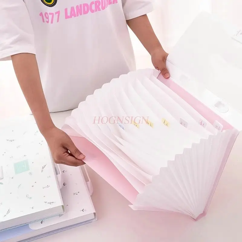 Folder Multi layer Student Classification Data Book Paper Storage Box A4 Insert Paper Bag Ticket Sorting Artifact File Clip