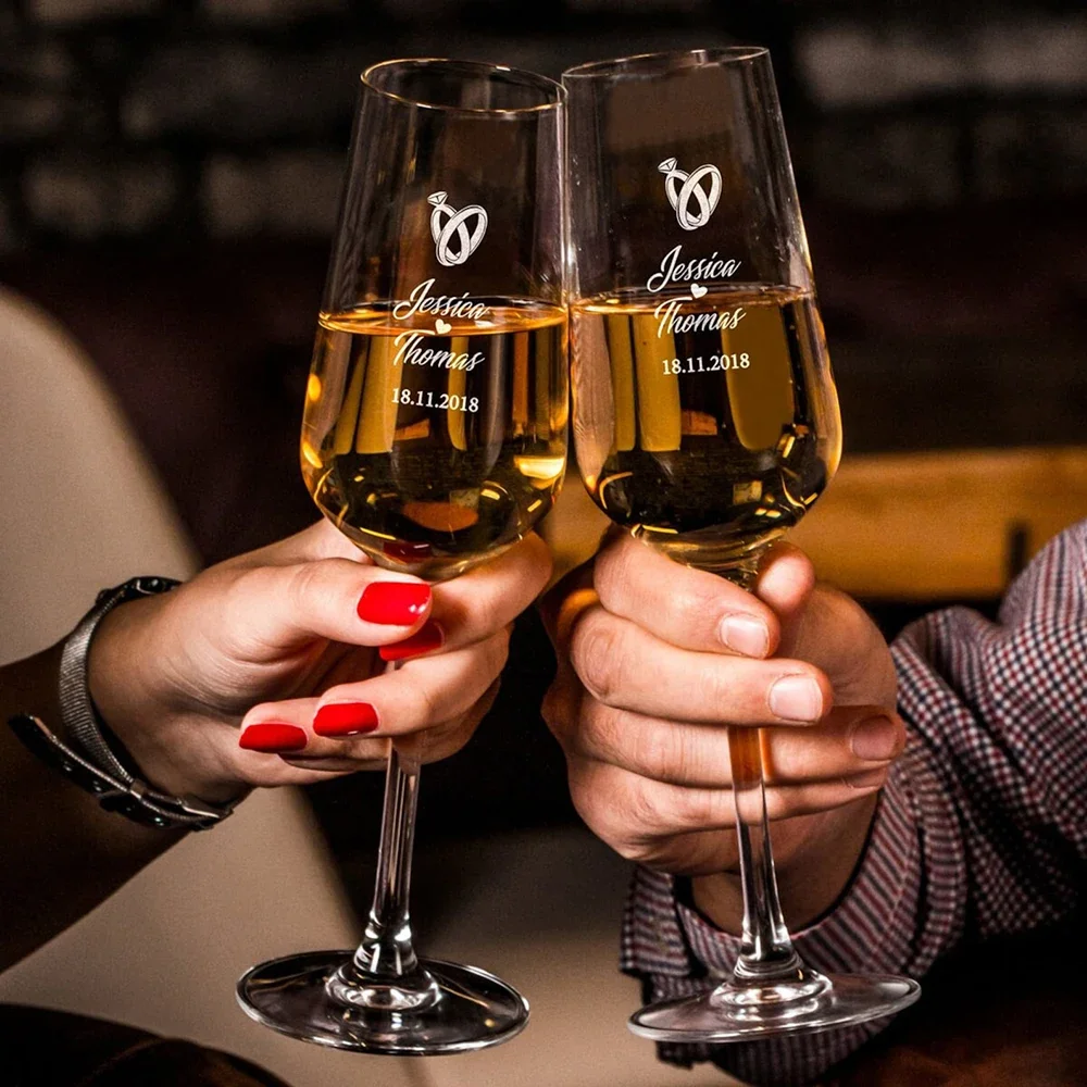 

Custom Wedding Champagne Glasses, Bride and Groom Champagne Glass, Personalized Champagne Glasses, Flutes Glasses Champagne