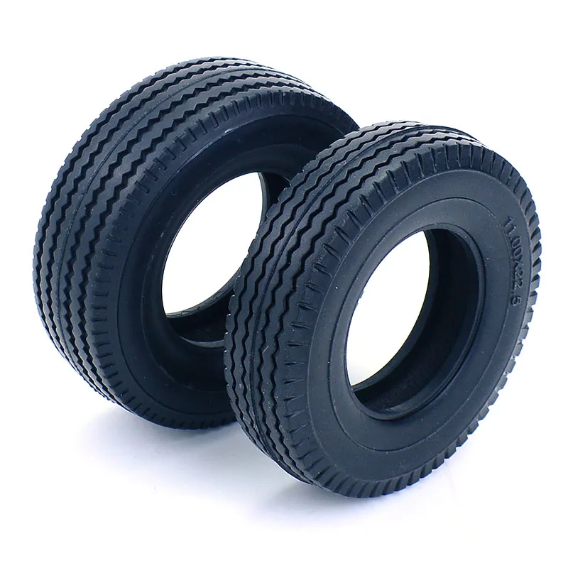 2pcs RC Truck Rubber Tire Width 20mm/25mm Tyre Model for 1/14 Tamiya Tipper SCANIA 770S VOLVO BENZ MAN TGX Car Accessories