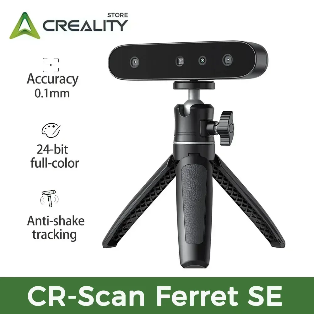 Creality CR-Scan Ferret SE 3D 스캐너, 오리지널 휴대용 스캐너, 30FPS 빠른 스캔, 0.1mmaccuracy, 24 비트 풀 컬러 스캐닝