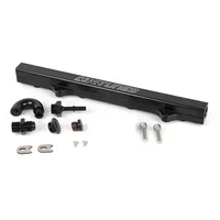 Kit de riel de combustible serie K de aluminio, riel de combustible de inyección de alto flujo para Honda Civic K20 K24 FD2 CL7 DC5 sin manómetro de aceite