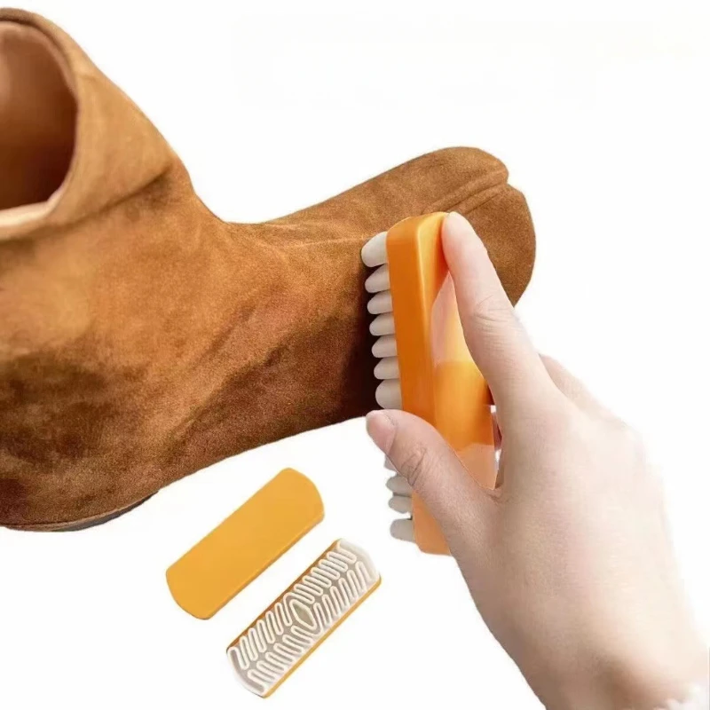 1 Pcs Leather Brush For Suede Boots Bags Scrubber Cleaner White Rubber Shoe Brush Household Necessary