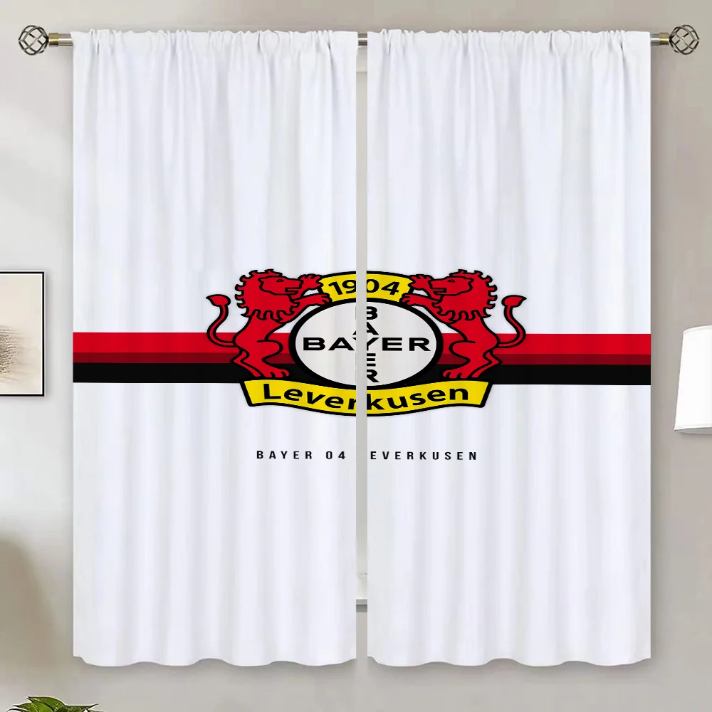 Bayer 04 Leverkusen Curtains Blackout Curtain 100% Curtains for Living Room 2 Pieces Free Shipping Modern Home Decoration Blinds