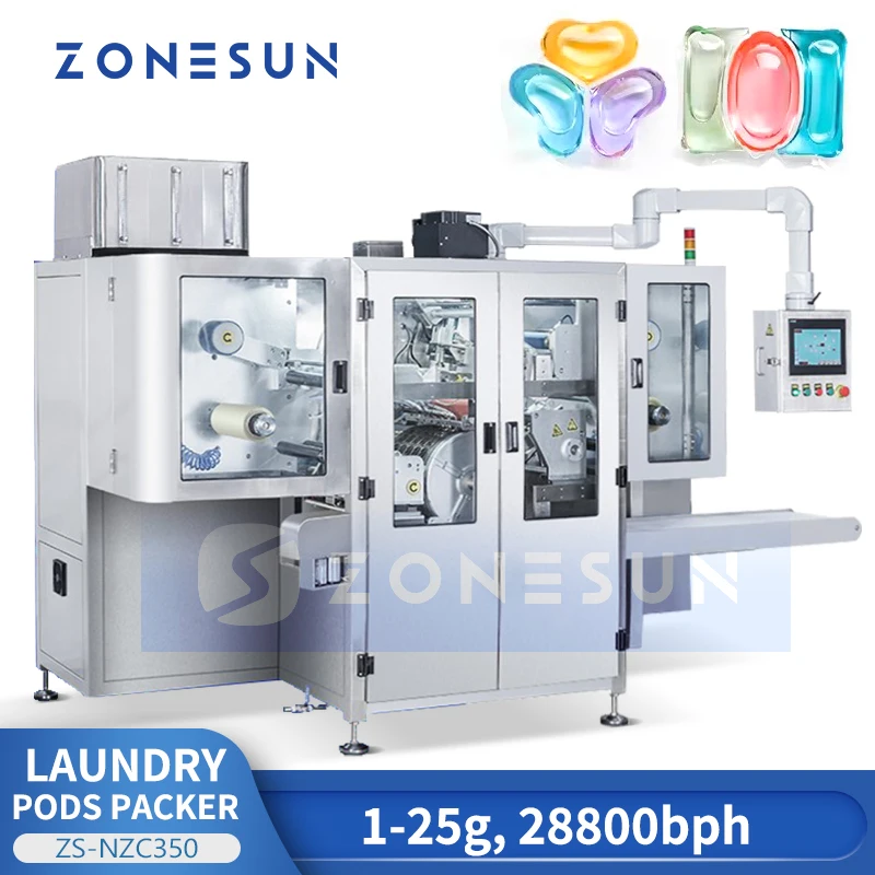 ZONESUN Vagens De Lavanderia Automática, Paker Vagens De Lavagem, Vagens De Detergente Solúvel Em Água, Equipamento De Embalagem, ZS-NZC350