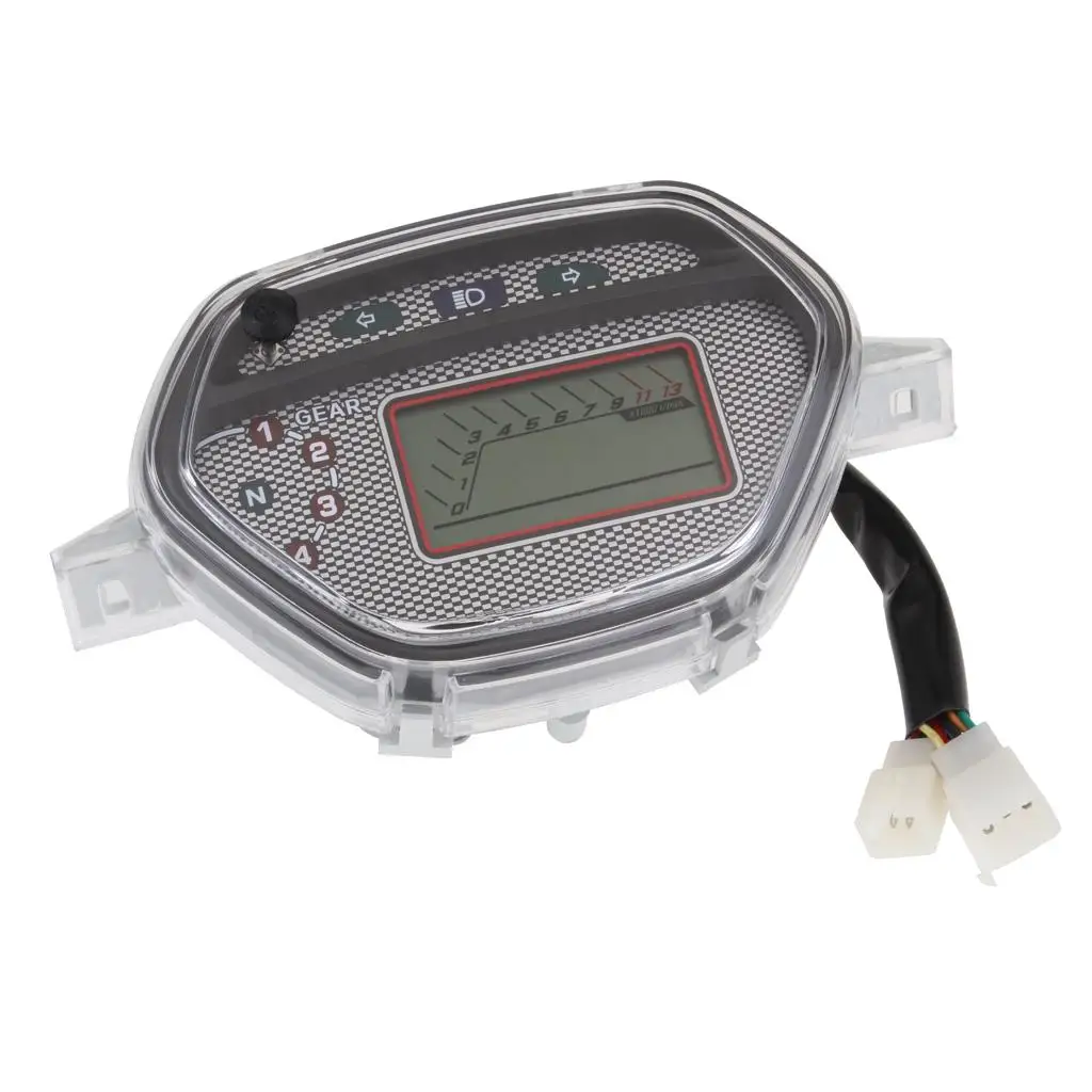 

Motorcycle Speedometer 299 Kmh Mph 13000RPM Digital Odometer for CD110 Motorbike Modification Assembly