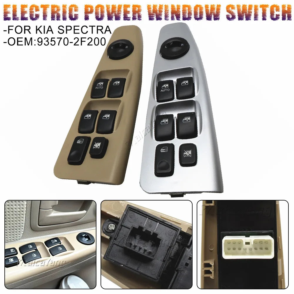 935702F200 High Quality Front Left Door Window Glass Lifter Main Control Switch For KIA Cerato 93570-2F200 Car Accessories