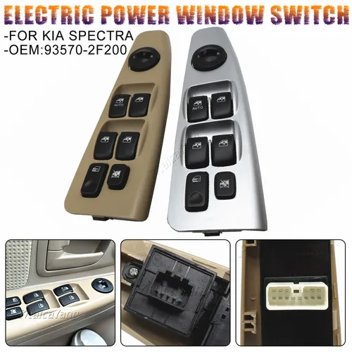 Interruptor de Control principal para coche, elevador de cristal de puerta delantera izquierda, alta calidad, para KIA Cerato 93570-2F200, 93570-2F200