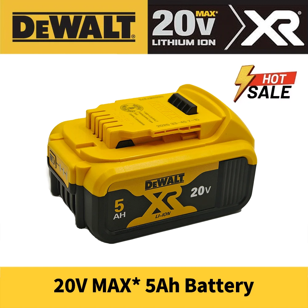 لبطارية ديوالت 20 فولت ماكس XR 5Ah DCB205 ليثيوم أيون قابلة لإعادة الشحن لاستبدال أدوات الطاقة اللاسلكية أداة كهربائية محمولة