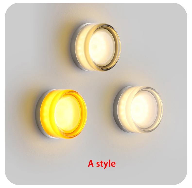 Nordic Simple Acrylic Wall Light Bedroom Bed Wall Light Atmosphere Light Corridor Balcony Ceiling Light Waterproof Wall Light