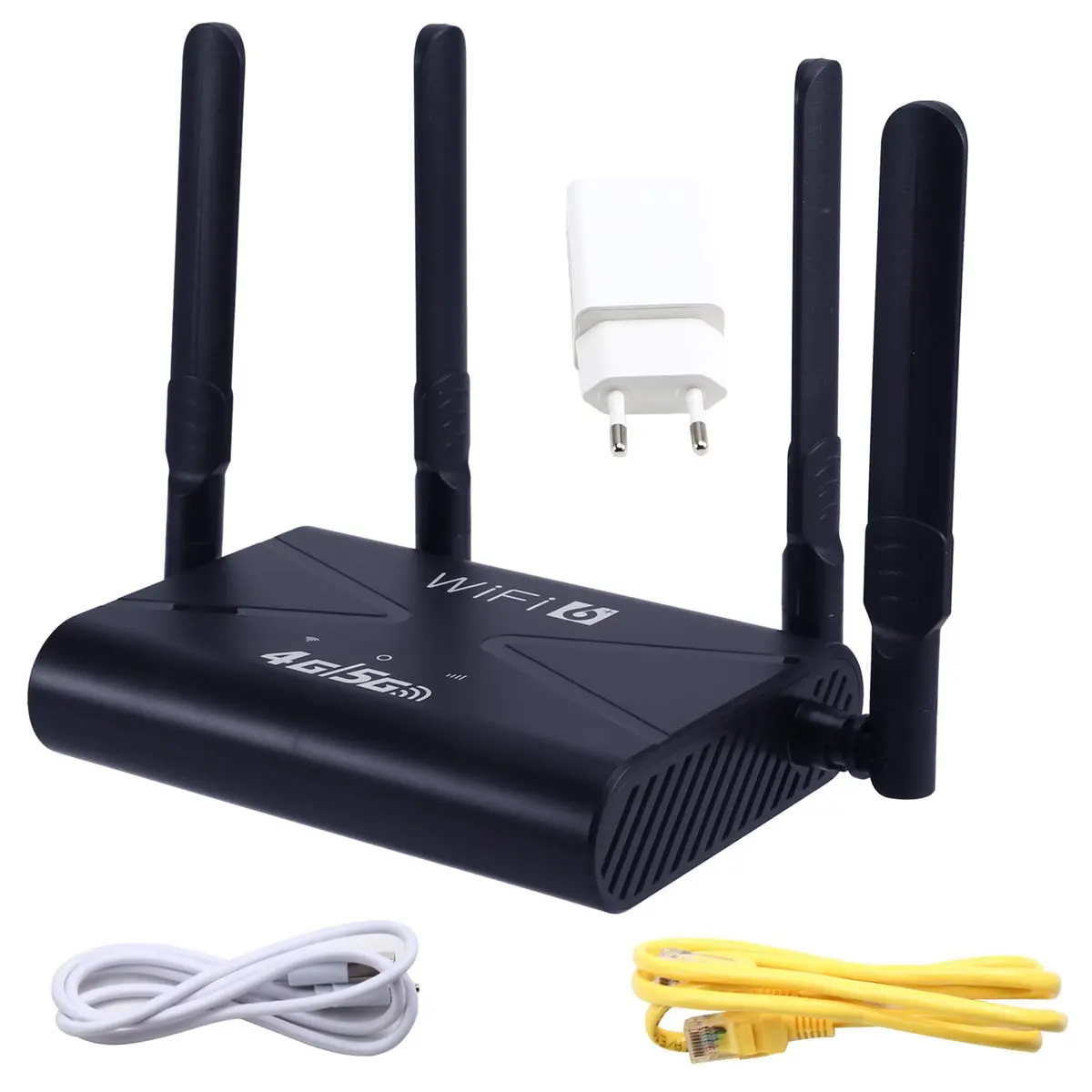 Y69A WiFi6 LTE Wireless Router 300Mbps High-Speed 4G 5G CPE LTE Router with SIM Card Slot 4 Antennae for Phone Laptop EU PLUG