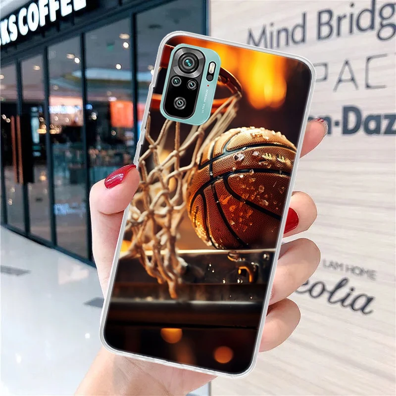 Basketball Basket Play Soft Phone Case for Xiaomi Redmi Note 13 12S 12 11S 11 10S 10 Pro Plus 11E 11T 9 9S 8 5G Print Cover Capa