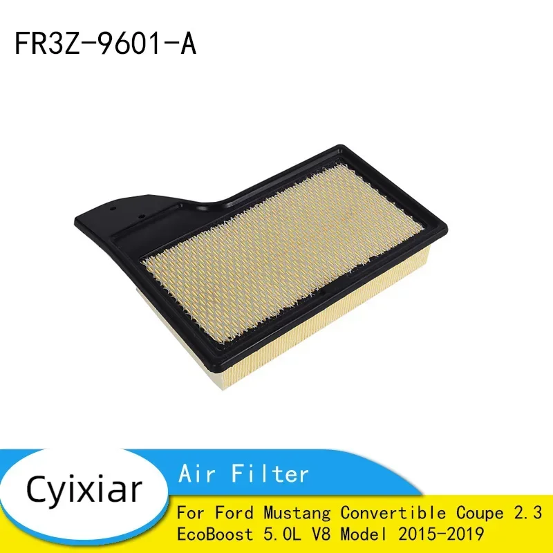 Filtro de aire apto para Ford Mustang Convertible Coupe 2,3 EcoBoost 5.0L V8 modelo 2015 2016 2017 2018 2019 1 Uds filtro de coche FR3Z9601A