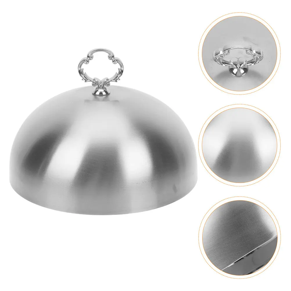

Stainless Steel Dome Anti-Splashing Food Protecting Dome Cover Kitchen Utensil Bbq Steak Cover Household Restaurant Hotel Use