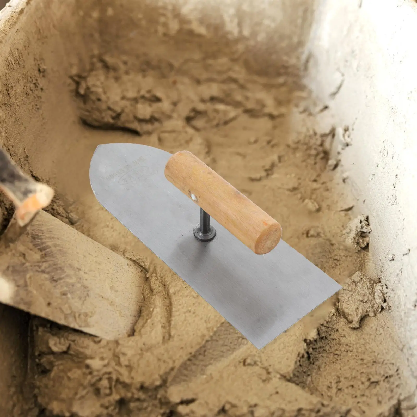 Truelle à boue en acier inoxydable 26cm, outil manuel résistant à la rouille pour la finition des murs, coins étroits, projets de Construction robustes