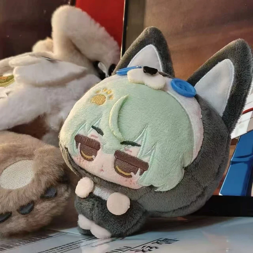 10cm pluszowa figurka z anime Genshin Impact, Alosza, zabawka pluszowa, ozdoba, breloczek, figurka, prezent na urodziny lub Boże Narodzenie