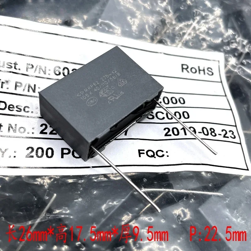 

10 шт. Xiamen Farah MKP62 105 1uf 1,0 uf 275v 305v защитный пленочный конденсатор C42P2105K