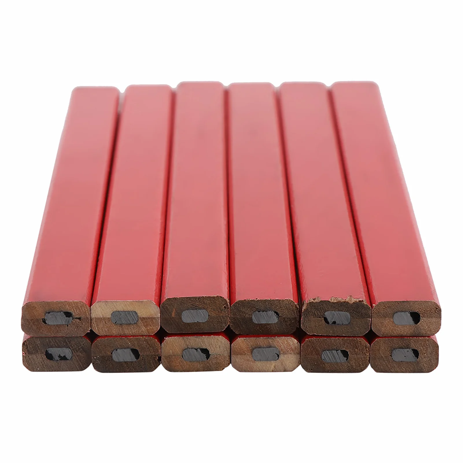 72 قطعة 175 مللي متر مثمنة الأحمر الصلب الأسود الرصاص نجار قلم رصاص النجارة بمناسبة أداة شقة الخشب البناء قلم رصاص