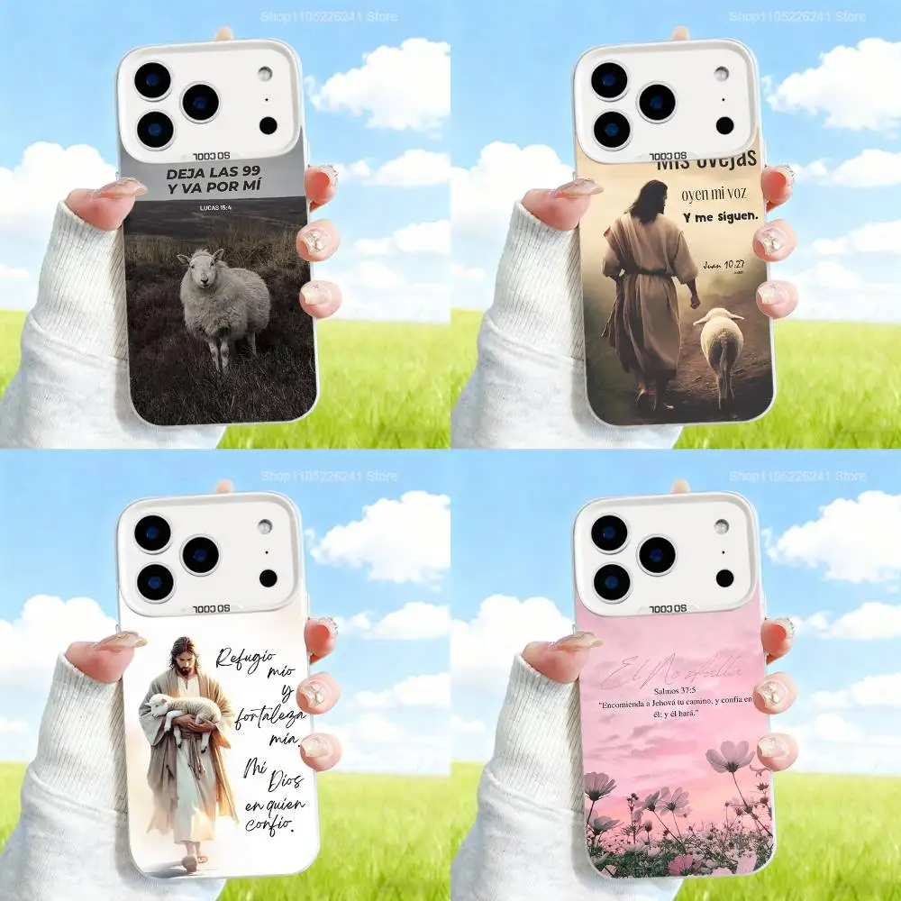 

Bible Verse Spanish Jesus For iPhone 17,16,15,14,13,12,X,8,Pro,SE4,Max,Plus,Air,Mini White Matte Case
