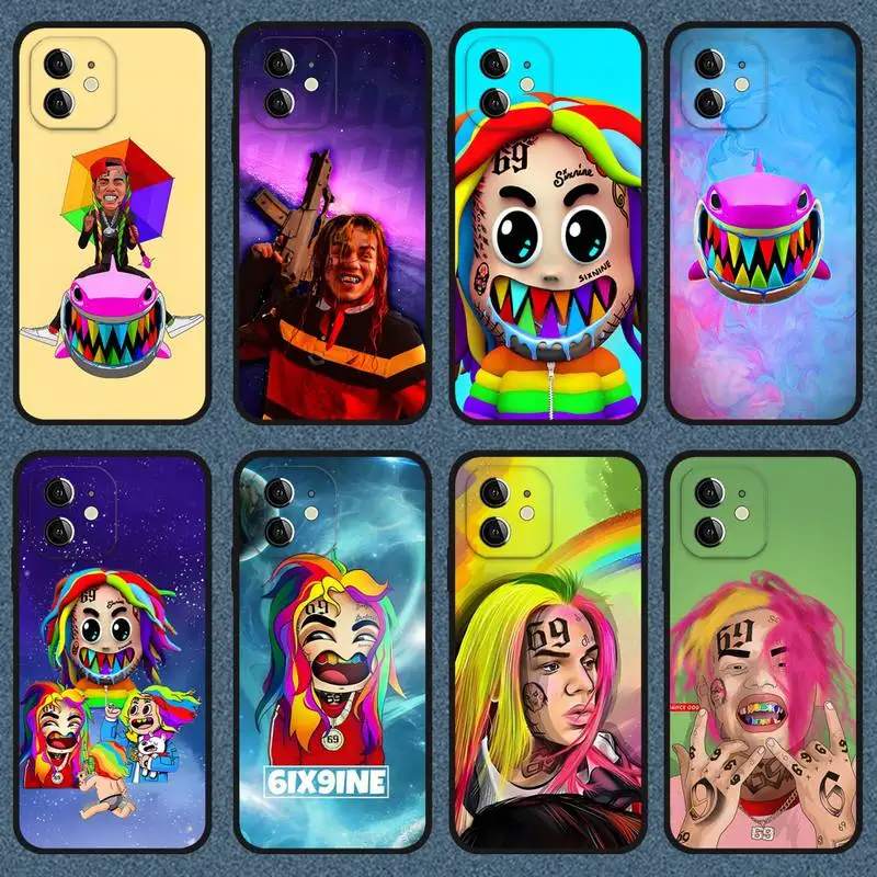 6ix9ine Phone Case For Iphone 12 14 13 11 Pro Max Mini Xs X Xr 7 8 6 6s Plus Se 2020 Black Soft Silicone Cover