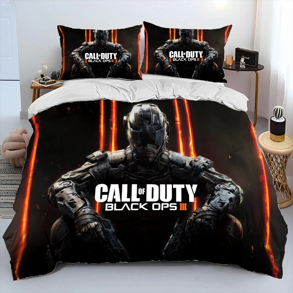 COD Game, Call of Duty, Set di biancheria da letto per piumino da gioco, Set copripiumino copripiumino federa, Set di biancheria da letto king Queen