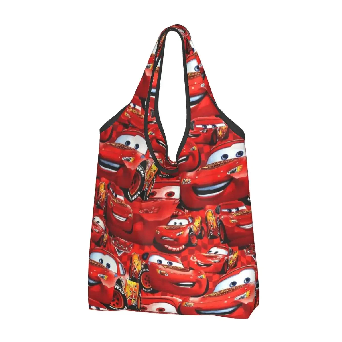 Lightning Mcqueen Cars Galaxy Reusable Shopping Grocery Bags Foldable 50LB Weight Capacity Eco Bag Eco-Friendly Eco-friendly