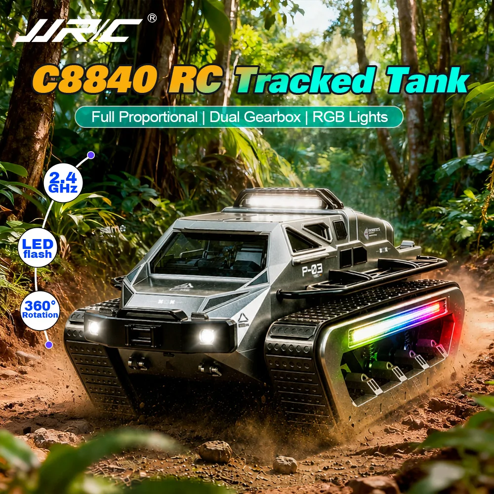 9IMOD C8840 Tracked Off‑Road RC Car 2.4G Crawler with 7.4V 1200mAH Battery