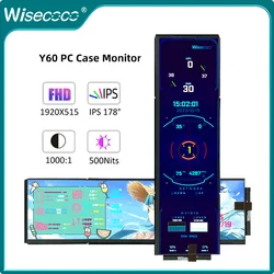 Wisecoco 12.6 inch Computer-Assisted Portable Monitor 1920*515 Game CPU GPU LCD Display for Y60 cabinet DIY Water-Cooled Case